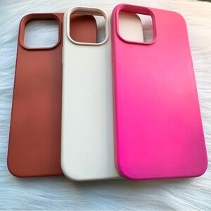 IPhone 13 Pro Max Silicone Cases (Set of Three)